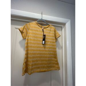 NEW~ Glod Yellow Gold Sheer Tshirt Top Lightweight XL Juniors